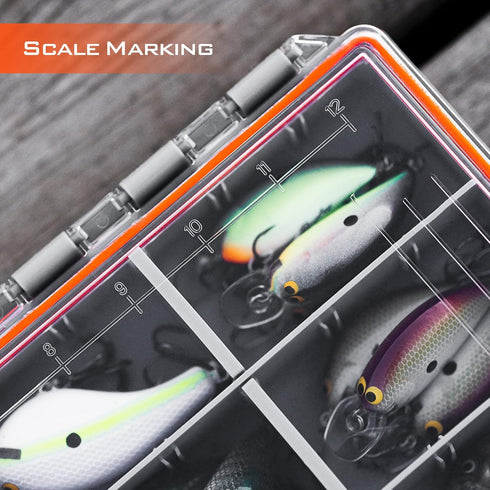 KastKing HyperSeal Waterproof Tackle Box, Waterproof 3600 and 3700 Tackle Trays, Fishing Box Organizer with Removable
