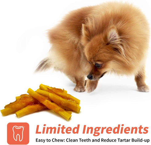 Chicken Wrapped Dog Bone Treat Sticks with Turmeric, Easy to Digest, Non-Rawhide Chew Treats 15pcs/Pack