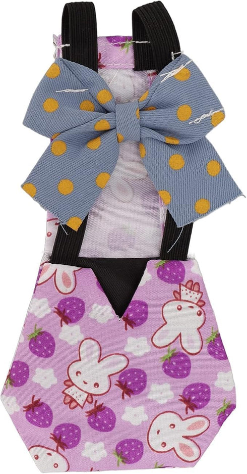 Pet Chicken Diaper,Reusable Washable Duckling Nappy Goose Diaper Duck Diapers Pet Physiological Pants with Bow Tie