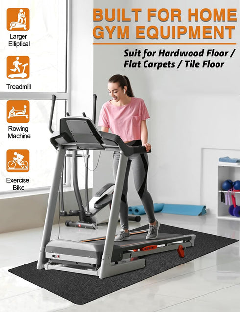 78"x36", 6mm Treadmill Mat WERCHO Walking Pad Mat for Carpet Hardwood Floors Heavy-Duty Exercise Equipment Mat