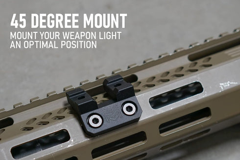 Monstrum Scout Light Mount Series, Compatible with Surefire M300/M600, M-LOK 45 Degree Offset