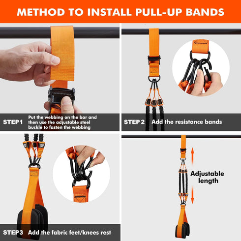 Pull Up Assistance Bands | Heavy Duty Resistance Band for Pull Up Bar, Adjustable Weight/Size