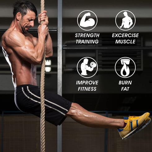 Yes4All Gym Climbing Rope for Fitness & Strength Training, Home Workouts & Climbing Exercises