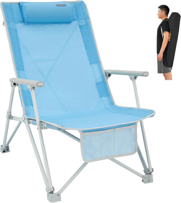 #WEJOY Oversized Heavy Duty Beach Chair,Folding High Back Portable Camping Lawn Chairs