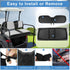 MOSNAI Golf Cart Rear Seat Covers for EZGO, Club Car, Yamaha, Breathable Polyester Mesh and Leather