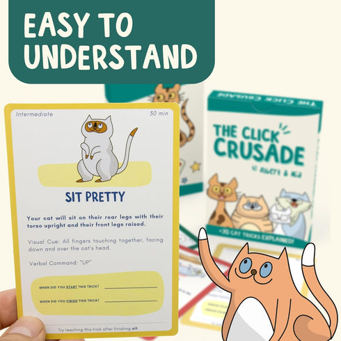 Communication OutdoorBengal The Click Crusade Cat Clicker Training Card Game for Pet Training with Clicker - Train Cats