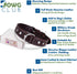 Reflective Genuine Leather Dog Collar, Stellar Series, Soft Padding, Handmade, Safe for Night Walking, XL (Fit Neck