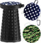 ALEVMOOM Upgraded Telescoping Collapsible Stool with Cushion, Folding Stool with Printing Portable