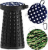 ALEVMOOM Upgraded Telescoping Collapsible Stool with Cushion, Folding Stool with Printing Portable