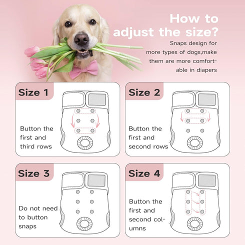 (3 Pack,Large) Paw Legend Washable Reusable Female Dog Period Diapers for Heat Doggie Puppy Diapers for Female Dogs