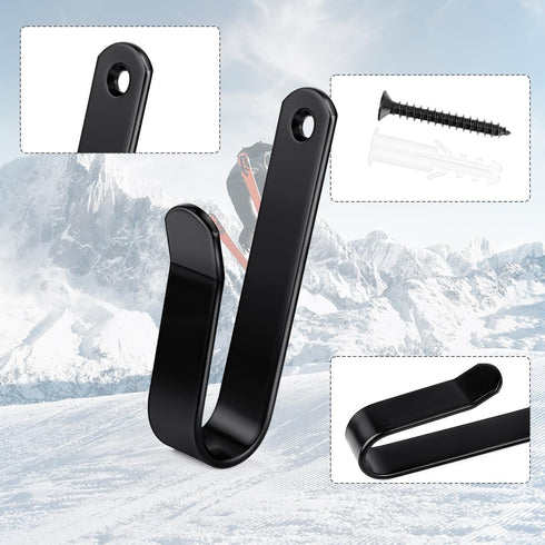 Horizontal Snowboard Rack Display Stand, Wall Mount Clips for Snowboards, Surfboards, Skateboards, Skis