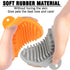2 Pcs Dog Bath Brush, Rubber Grooming Brush for Short and Long Haired Dogs and Cats with Adjustable Ring Handle