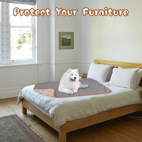 YUEPET Waterproof Dog Blankets, 2 Pack Washable Blankets for Bed Couch Protector, Soft Plush Reversible, 50"×40"