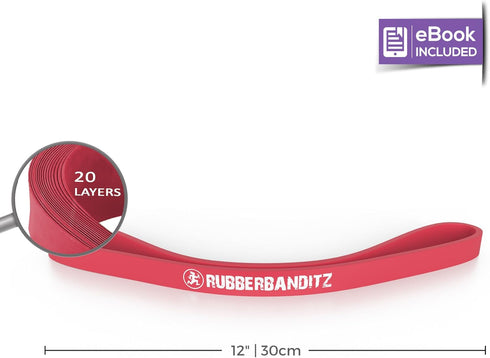 Rubberbanditz Extra Thick Booty Bands - Mini Loop Exercise Band Set for Glutes and Legs