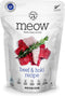Freeze Dried Cat Food by Meow, Beef & Hoki Recipe, High Protein Treats, Meals & Toppers, 9.9 oz