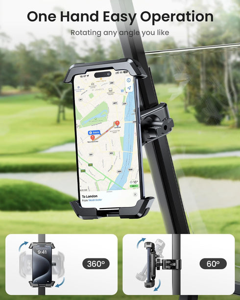 VUP Golf Cart Phone Holder, Compatible with EZGO/Club Car/Yamaha, Universal for Most 4.7-7'' Cell Phones