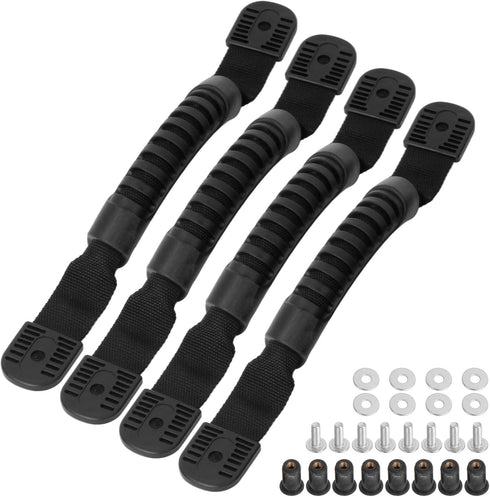 LIXADA 4 Pcs Black Kayak Canoe Boat Side Mount Carry Handles, Paddle Park Handles and Hardwares