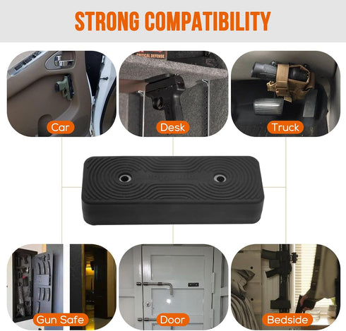 Brinyte GM01 2-Pack 30lbs Magnetic Gun Mount, Rating Gun Magnet for Car, Vehicle, Desk, Magnet Rubber Coated Gun Holder