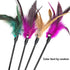 4 PCS Interactive Cat Teaser Wand - 20" Long Wand with Loud Bell for Cats and Kittens