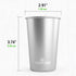 Stainless Steel 10 oz Cups Tumbler (4 Pack) - Stackable Durable Metal Drinking Glasses