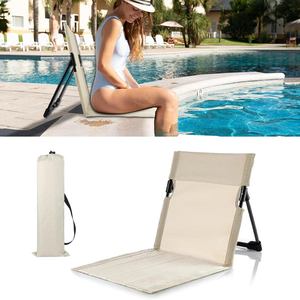 GFYYBKJ Foldable Seat for Poolside Chairs, Portable Outdoor Poolside Chairs for Edge of