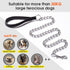 CtopoGo Premium Chain Heavy Duty Dog Leash - Soft Padded Leather Handle Lead - Perfect Basic Leashes Specifically Designed for Over 30KG Large Size Pets Walking (4 ft. x 5.0 mm (60-200 lbs.))