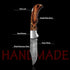 Handmade Damascus Pocket Knife, 6.5 Inches Folding Knife with Sheath, Brown, Best for EDC, Camping, Fishing