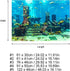 Zerodis Aquarium Underwater Coral Background Sticker, Easy to Install Fish Wall Decorations (61 * 41cm)