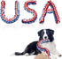Vehomy 4th of July Dog Toys, USA Shape Chewing Toys, Cotton Rope Toys for Small Medium Dogs, Patriotic Interactive Toy