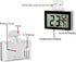 Digital Reptile Thermometer Hygrometer with Hook & Adhesive, LCD Display for Reptile Tanks and Terrariums