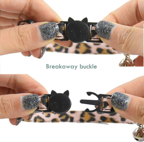 Breakaway Cat Collars with Bell, Set of 3, Durable & Safe Cute Kitten Collars, Adjustable Kitty Collar for Cat Puppy