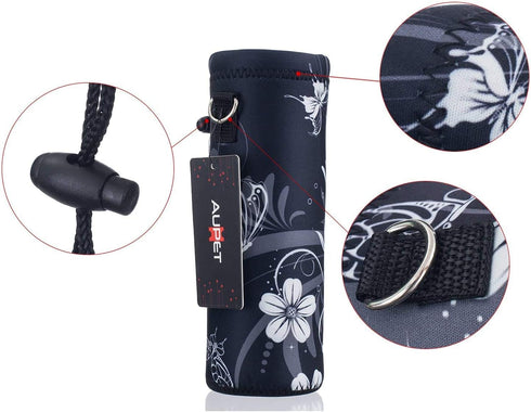 1000ML 750ML,Adjustable AUPET Water Bottle Carrier,Insulated Neoprene Water bottle Holder Bag Case Pouch Cover