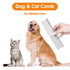 PETTOM Pet Steel Grooming Tool - Poodle Finishing Butter Comb, 7.5-inch L Silver Dog Comb with Rounded Ends