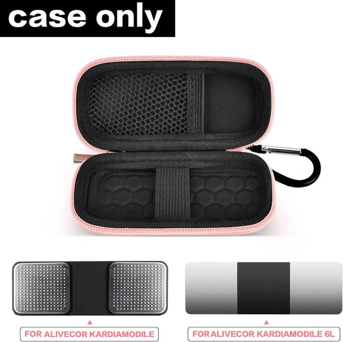 Heart Rate Monitor Case for AliveCor KardiaMobile Personal EKG, Storage Holder Fits Pill Organizer - Rose Gold