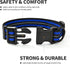 Mile High Life Reflective Dog Collar, Nylon Pet Collar with Buckle, Light Weight Puppy Collar for Medium Dogs (Blue, M)