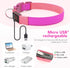 LED Dog Collar Light - USB Rechargeable, Adjustable Size, Heavy Duty Glow Safety Collar for Medium Dogs
