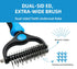 Shudyear Dog Grooming Brush and Metal Comb, Cat Brush Deshedder for Long Matted Haired Pets