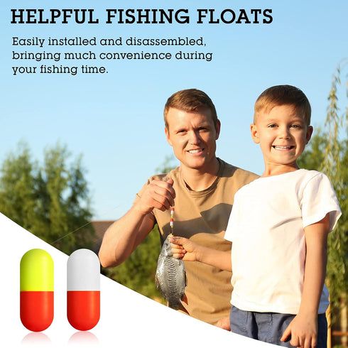 Skylety 100 Pieces Foam Floats - Pompano Fishing Rigs Snell Floats, Fishing Rig Making Kit for Trout, Catfish, Walleye