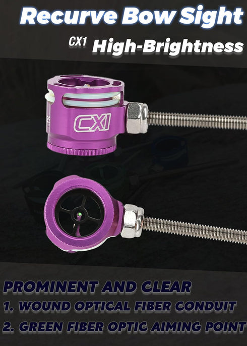 0.019" Apertures for Recurve Bow Sight - Single Pin Bow Sight, CNC Machined Alloy with Anodized Finish, Target Archery