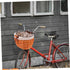 Sturdy Wicker Bike Basket Front Attached Resistant Hand-Woven Rattan Capacity Shopping and Pet Carrier Basket for Dogs