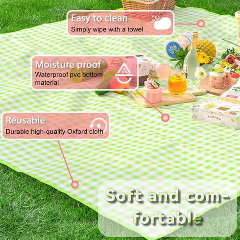 Couleurs Waterproof Picnic Mat, Portable Camping Mat, Beach Mat, Foldable Waterproof Sand Mat with Straps for Outdoor