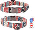 Elegant Little Tail Independence Day Dog Collar, July 4th American Flag Bowtie Collar for Small Dogs, Holiday Pet Gift