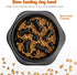 UPSKY Slow Feeder Dog Puzzle Bowl, Interactive Non-Slide Lick Treat Bowl for Small Medium Dogs, Black
