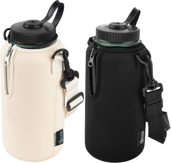 Beautyflier 2pcs Neoprene Sleeve for Nalgene Water Bottles, Compatible with Nalgene 32 oz