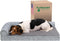 Furhaven Cooling Gel Dog Bed for Medium/Small Dogs, Removable Bolsters & Washable Cover, Plush L Shaped Chaise - Gray