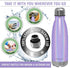 2 Pack 17 oz 2 Set CHILLOUT LIFE Stainless Steel Water Bottle for Kids School: Double Wall Insulated Cola Bottle Shape