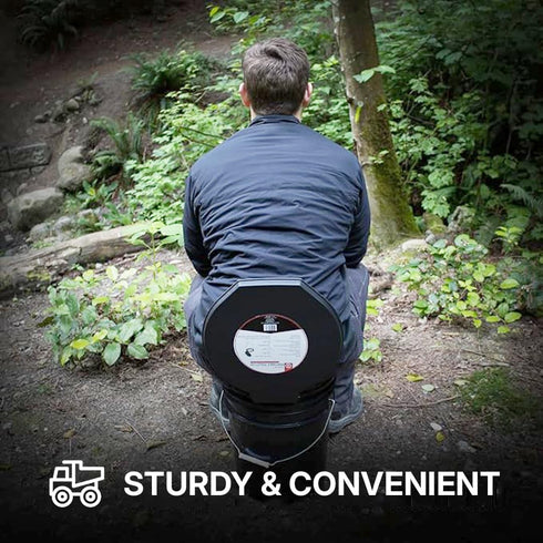 72 HRS 5 Backcountry, Premium Portable Camping Toilet Seat with Lid for Gallon Buckets, Outdoor Camping, Hiking