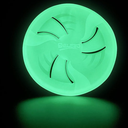 Glow-in-The-Dark Dog Flying Discs - Interactive Soft Lightweight Catch and Fetch Toys for Medium Large Dogs