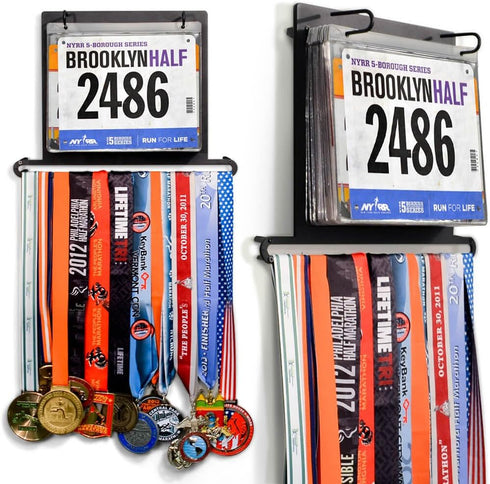 Gone For a Run BibFOLIO Plus Race Bib Holder and Medal Hanger Display for Runners
