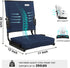 behairity Portable Stadium Seat for Bleachers with Back Support, Wide Padded Bleacher Chair with High Back and Thick